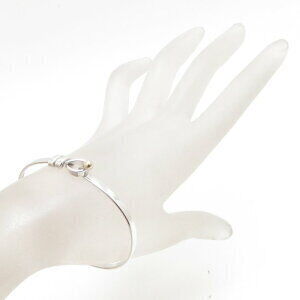 Tiffany Hook Eye Bangle Silver Yellow Gold